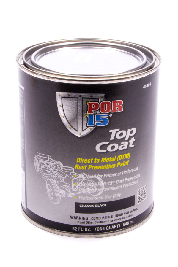Top Coat Chassis Black Paint Quart - 45904