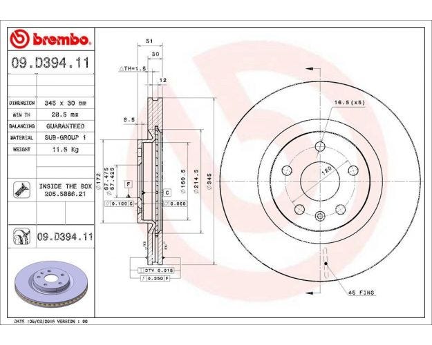 Brake Rotor - 09D39411