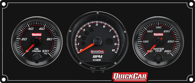 Redline 2-1 Gauge Panel OP/WT w/Recall Tach