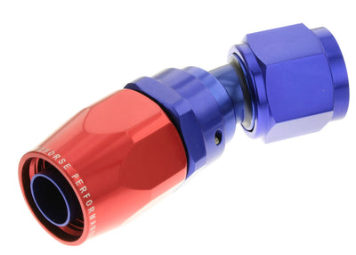 12AN 30 Degree Female Aluminum Hose End RD BLU