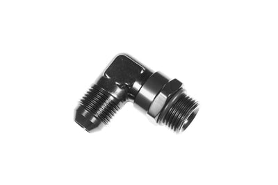 6an Male to 6an ORB Male Swivel 90-Deg Black