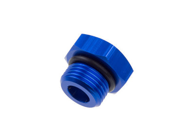 10AN Straight Thread O-Ring Port Plug Blue
