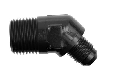 12AN 45Deg Male Adapter to 1/2in NPT Male Black