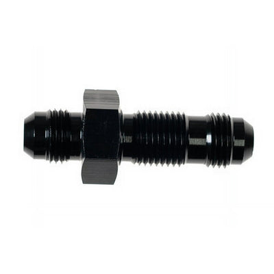 6AN Bulkhead Adapter Straight Male Male Black