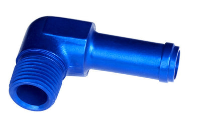 5/8in Hose to 1/2in NPT Male 90Deg Blue