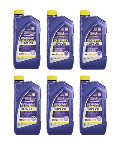 0W20 European Formula Dexos D Case 6x1 Quart