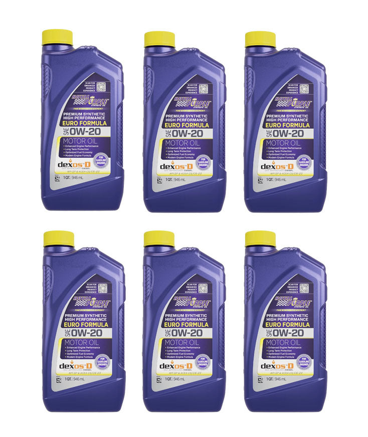 0W20 European Formula Dexos D Case 6x1 Quart