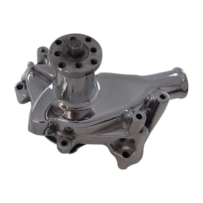 SB Chevy Aluminum Water Pump Long- Chrome - R3951C