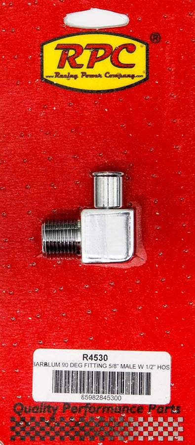 90 Degree Alum Fitting 5/8 x 1/2 Chrome - R4530