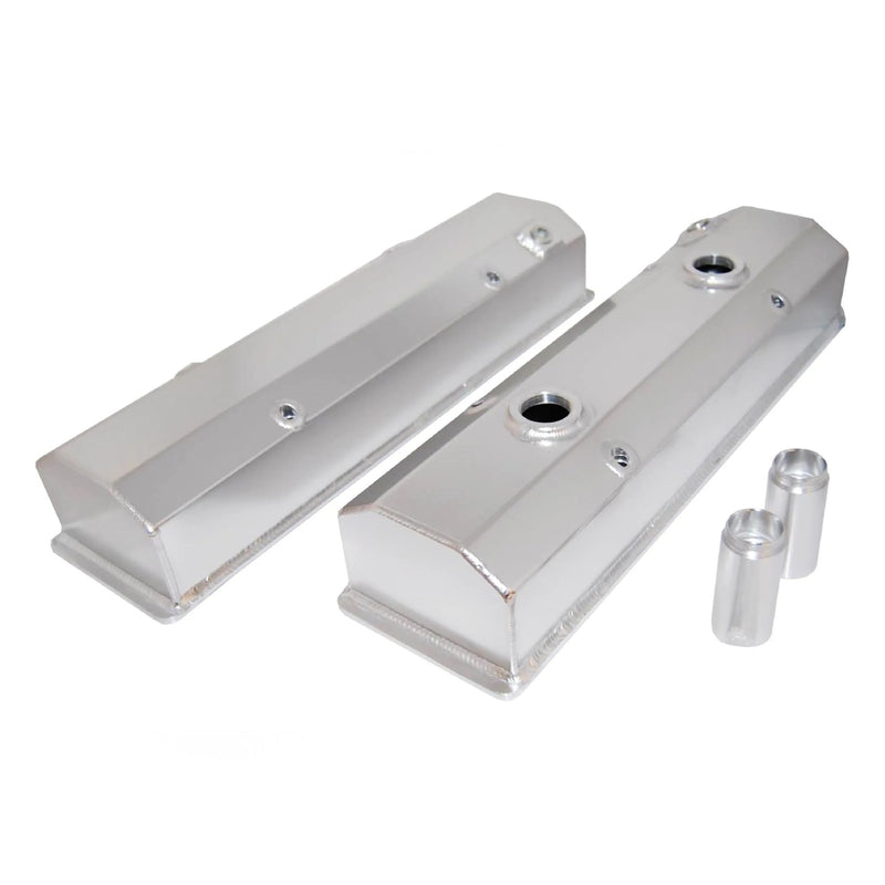 Fabricated SB Chevy Circ le Track Valve Covers Pr - R6240