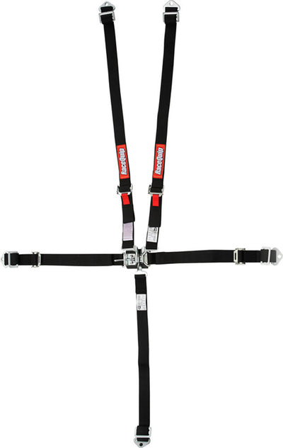 JR L & L 5PT HARNESS SET BLACK