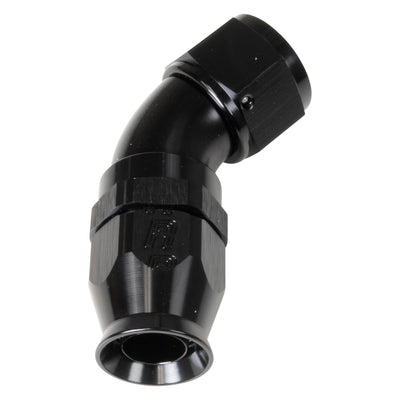 6AN 45Deg Pro Hose End PTFE Black