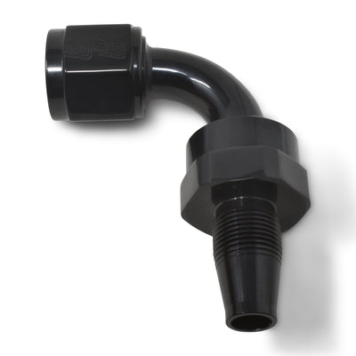 6AN 90Deg Swivel Hse End Black