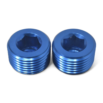 1/8in Allen Pipe Plugs Blue 2/pkg