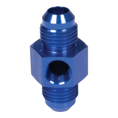 6AN Flare Union M to M 1/8 Gauge Port Blue