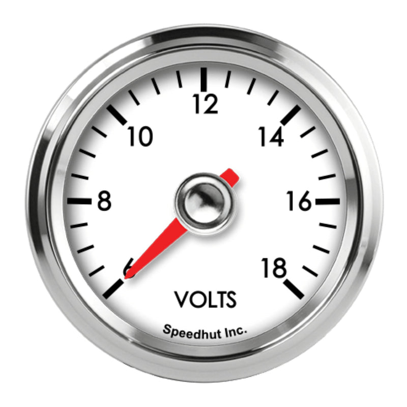 2-1/16in Volt Gauge 6-18 6-18V Black Face - L2V1LEG