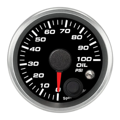 2-1/16in Oil Press Gauge 0-100psi w/warning light - R2OP3REV