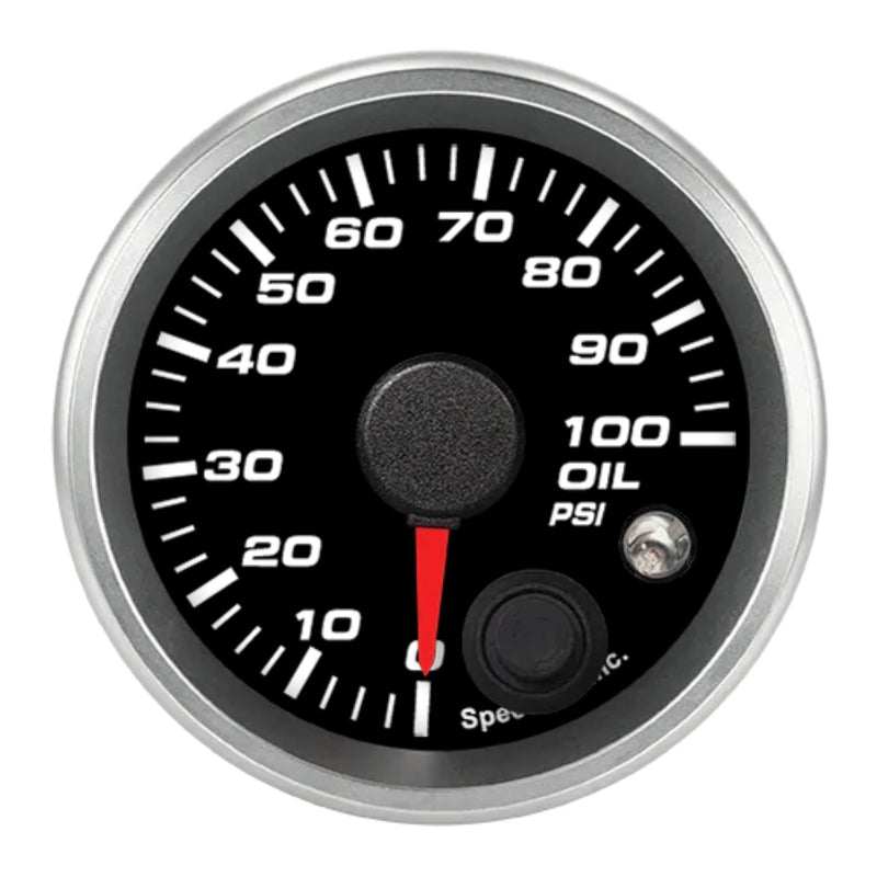 2-1/16in Oil Press Gauge 0-100psi w/warning light - R2OP3REV