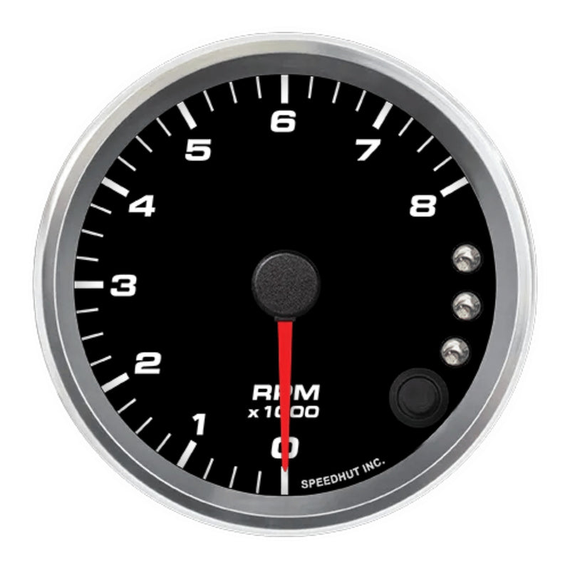 3-3/8in Tach 8K RPM Shift-light Black Face - R3TC3REV