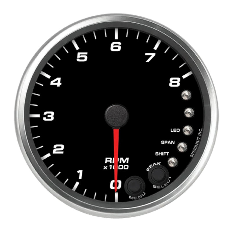 4in Tach 8K RPM Shift-light Black Face - R4TC3REV