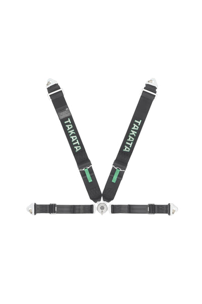 Harness Race 4pt Snap-In 3in Shldr 2in Lap Blk
