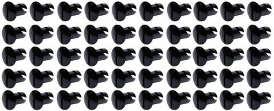 Oval Head Dzus Buttons .500 Long 50 Pack Black