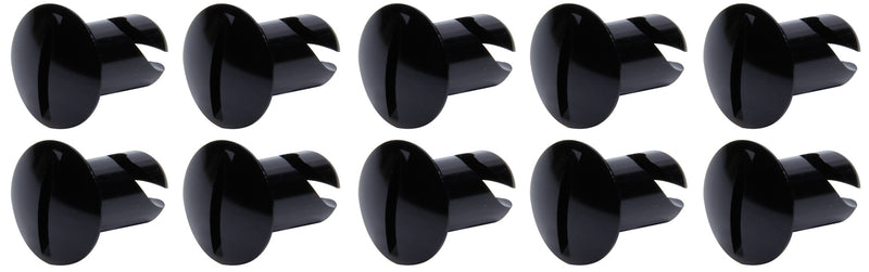 Oval Head Dzus Buttons .500 Long 10 Pack Black
