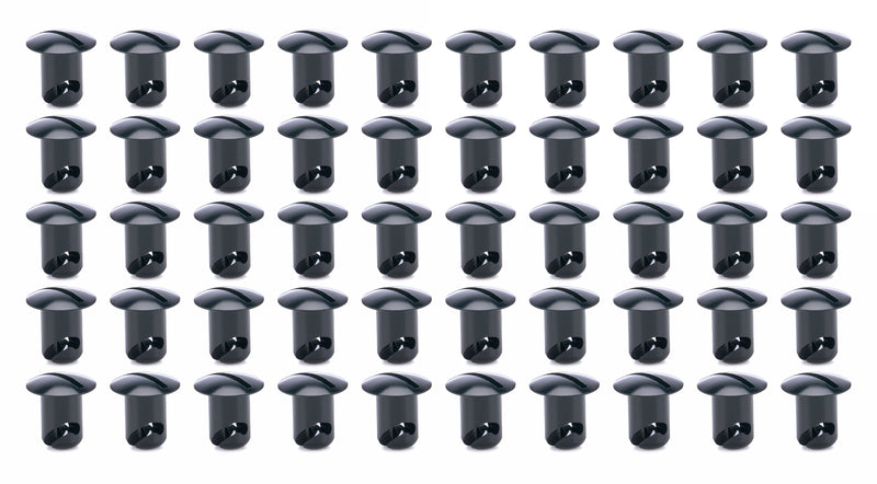 Oval Head Buttons .450 Long Black 50 Pack