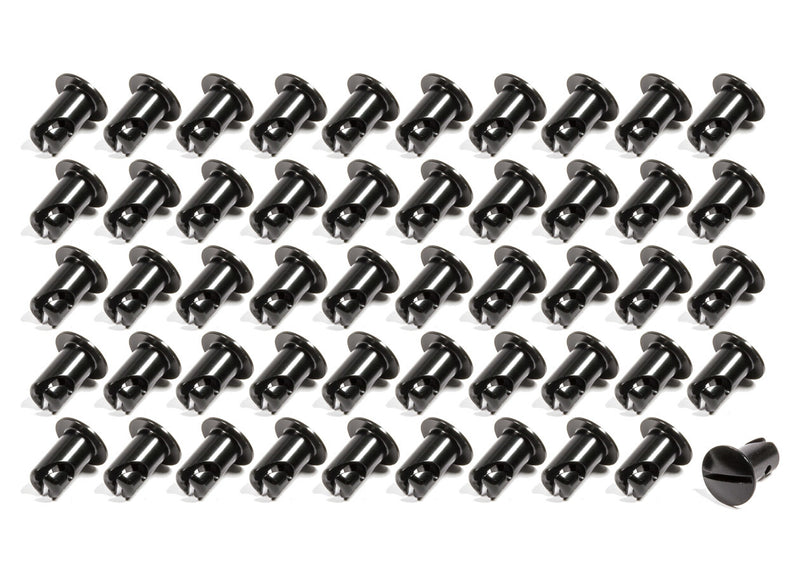 Oval Head Button Alum Black .500 Long 50 Pack - CH440150BLK