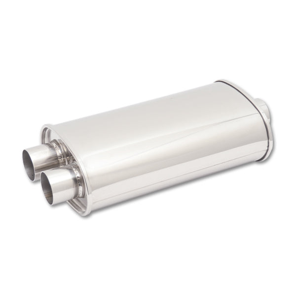Muffler Oval Stainless 3IN Ctr Inlet - 1111