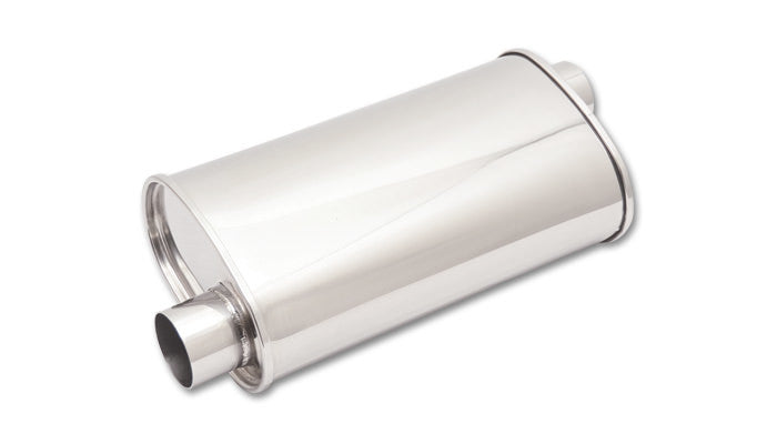 MUFFLER OVAL SS 2.5IN OFFSET 2