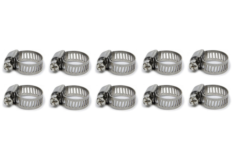 S.S. Worm Gear Clamps .44in to .90in 10 Pack - 12151