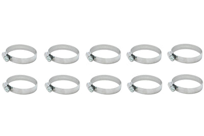 S.S. Worm Gear Clamps 1.30in to 2.16in 10 Pack - 12153