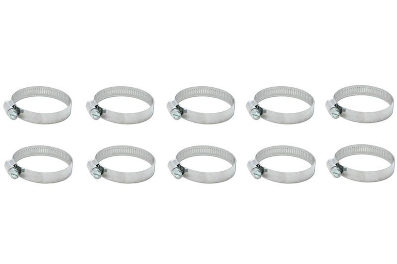 S.S. Worm Gear Clamps 2.04in to 3.0in 10 Pack