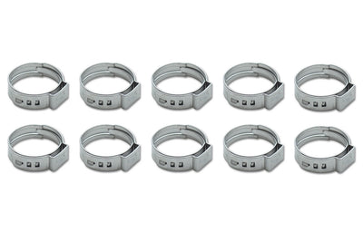 Stainless Steel Pinch Cl amps 16.0-19.2mm 10 Pack