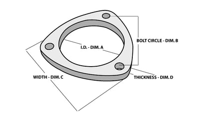 FLANGES EXHAUST SS 3-BOLT 3IN