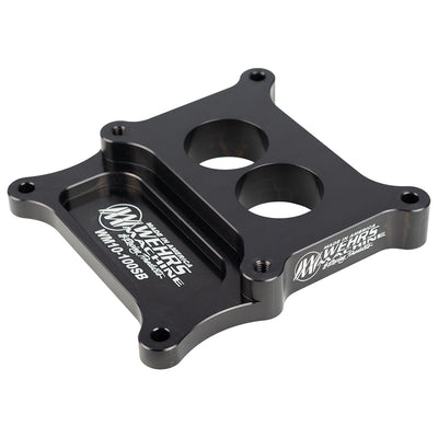 Carb Adapter 2bbl to 4bb 1in Thk w/Straigh Bores