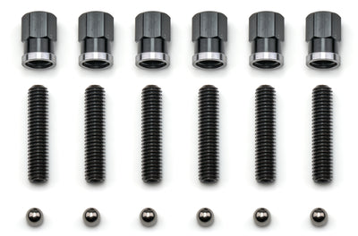Gear Cover Kit High Nut Alum Short Blk 6-Bolt