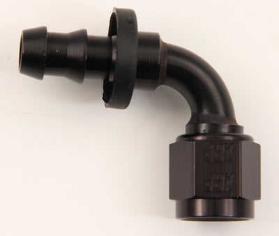 #8 90 Deg Push-On Hose End Black - 239008BB