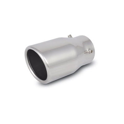 3" Round Stainless Steel Bolt-On Tip (Single Wall, Angle Cut) - VIB1503