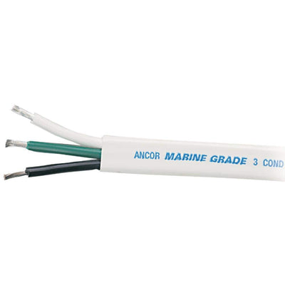 100' 12/3 Triplex Flat Wht/Black/Grn - 131310