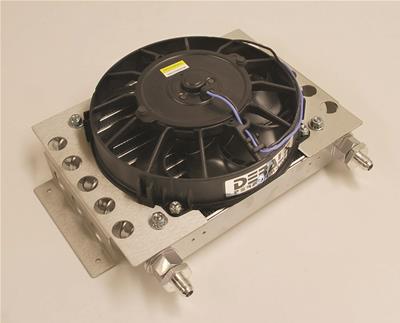 TRANSMISSION COOLER WITH INTEG