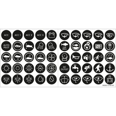 Label Kit Stainless Button Switch Back Lit - 4230BSS