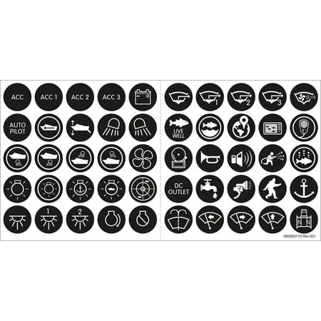 Label Kit Stainless Button Switch Back Lit - 4230BSS
