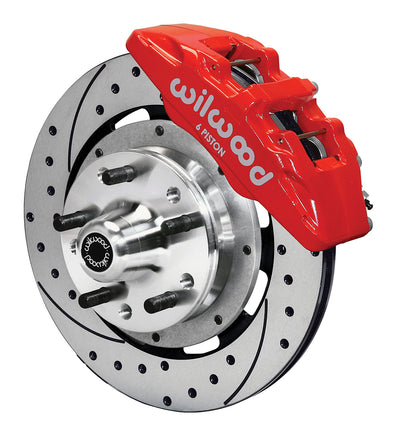 DP6A Front Hub Kit,12.19", Drilled, Red - 14010510R