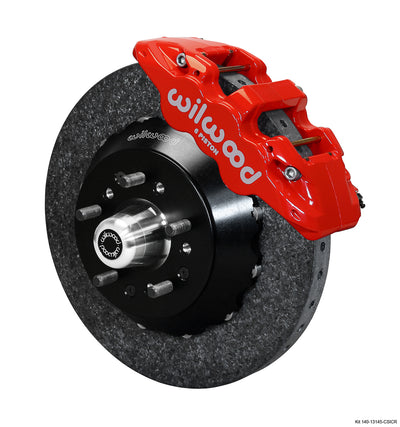 AERO6 Dynamic Front Kit,14.00" C/SiC Rotor,Red - 14013145CSICR