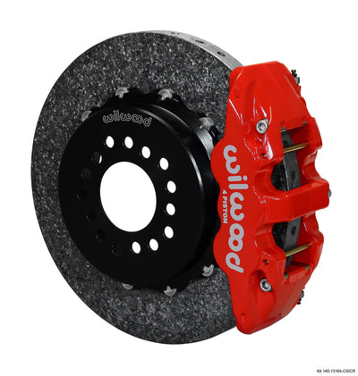 AERO4 Dynamic Rear P-Brk Kit,14.00" C/SiC,Red - 14013164CSICR
