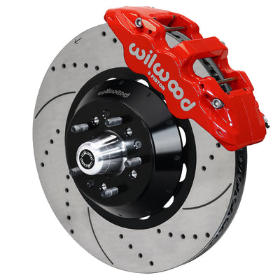 AERO6 Front Hub Kit,15.00, Drilled, Red - 14015053DR