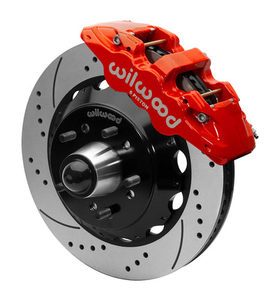 AERO6 Front Hub Kit,14.00,Drilled-Red - 14015943DR