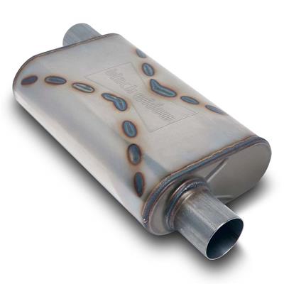 MUFFLER SS 3IN OFFSET 14IN CAS